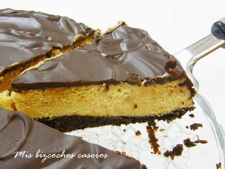 Tarta de queso y turrón