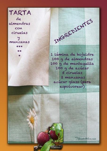Tarta de almendras con ciruelas y manzanas Etiqueta 1