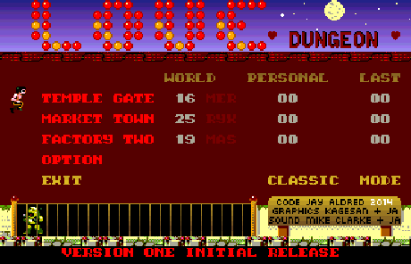 Publicada la primera versión de Love Dungeon para Amiga, un plataformas inspirado en el clásico Bruce Lee