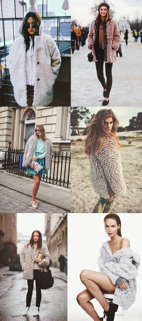 STREET STYLE INSPIRATION; FLUFFY COATS.-