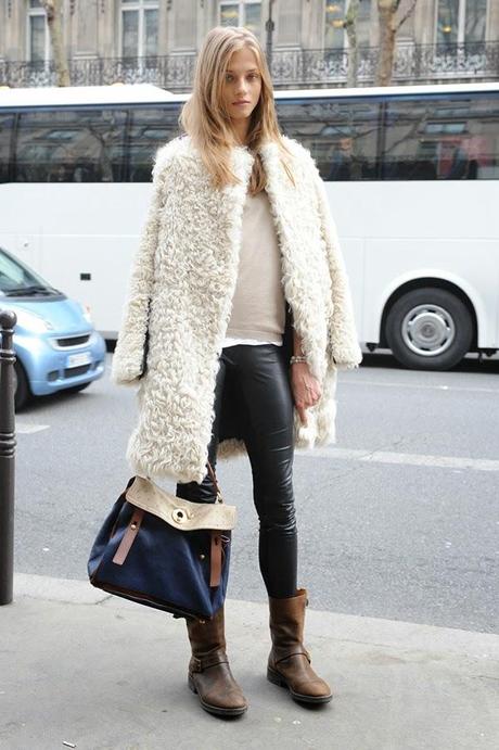 STREET STYLE INSPIRATION; FLUFFY COATS.-