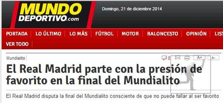 La prensa catalana en los mundiales de clubes del Barcelona y R.Madrid