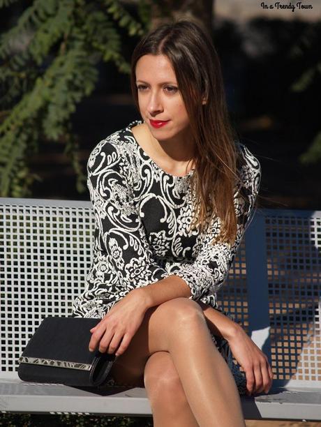 Outfit: B&W Christmas dress