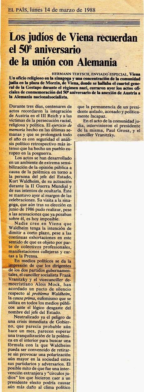 RECORDANDO LA ANSCHLUSS (marzo de 1938)