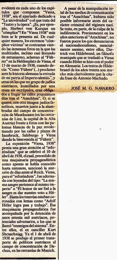 RECORDANDO LA ANSCHLUSS (marzo de 1938)