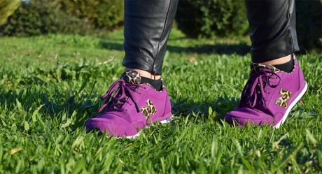 Purple New Balance Snakers