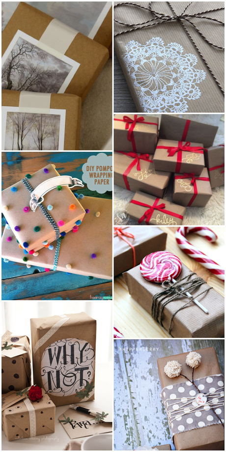 Wrapping. Brown paper ideas #gift #christmas 