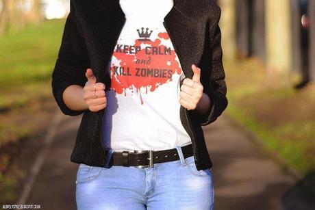 Look of the day: Funny t-shirt, jeans & studded booties lovelystyle (6)