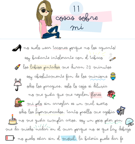 11 cosas sobre mi