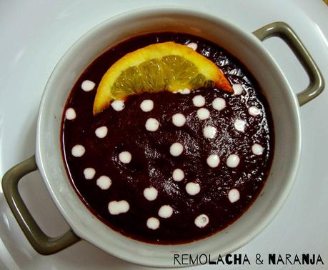 Crema de remolacha y naranja