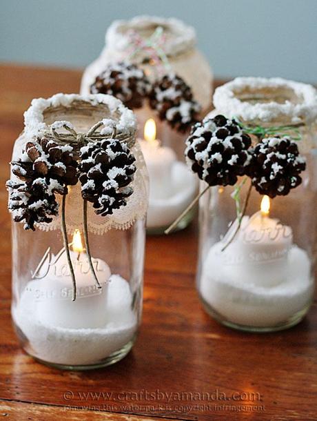 DIY centro de mesa navideño