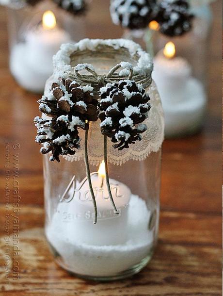 DIY centro de mesa navideño