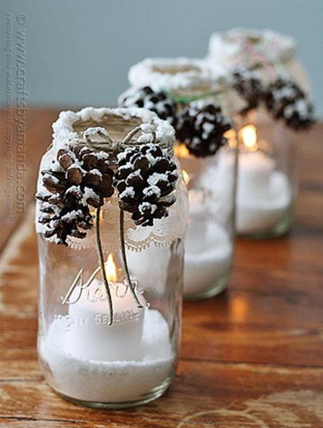DIY centro de mesa navideño