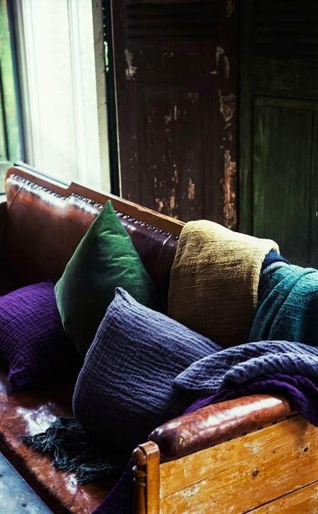 Noche de sofá y manta...Verdes y Burdeos...¿a qué apetece? nuevos colores en mi lista de deseos.