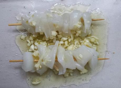 Receta brochetas de sepia al horno