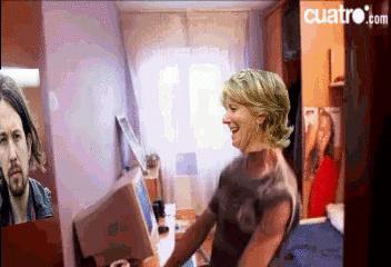 Esperanza Aguirre contra Pablo Iglesias, el GIF