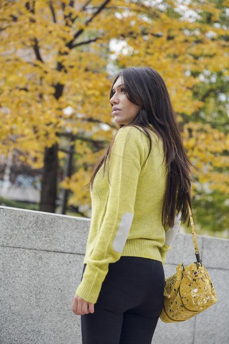 street style barbara crespo zadig and voltaire outfit autumn yellow fashion blogger blog de moda