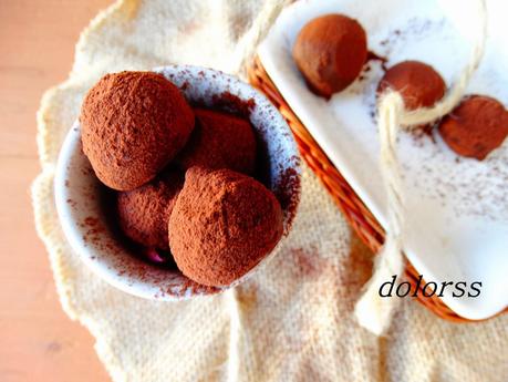 Trufas de chocolate con almendras