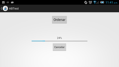 Aplicación Android con una ProgressBar en Landscape