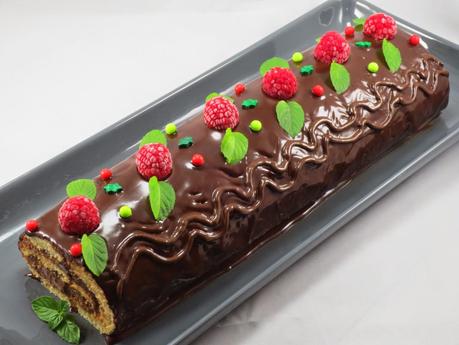 Tronco de mousse de turrón y chocolate Ana Sevilla con Thermomix