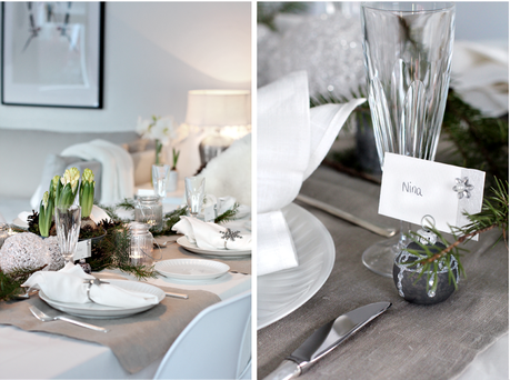 UNA MESA PARA NAVIDAD BLANCA Y NATURAL