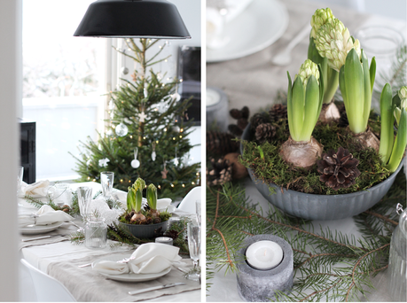 UNA MESA PARA NAVIDAD BLANCA Y NATURAL