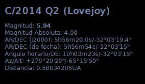 Introducción de Cometas en Stellarium