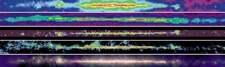La vía Láctea en diferentes longitudes de Onda
