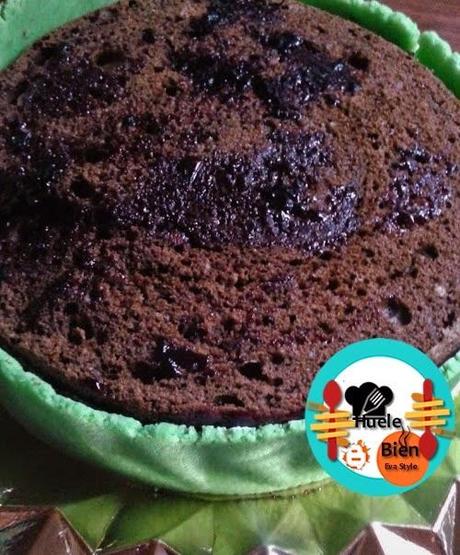 Tarta de chocolate y mazapán