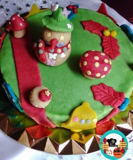 Tarta de chocolate y mazapán