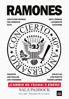 Homenaje a Ramones en Madrid con Tuya, Yakuzas, Los Nastys, The Parrots, Los Wallas, Sexy Zebras...