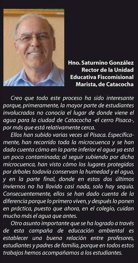 En Catacocha los Maristas son los guardianes del agua