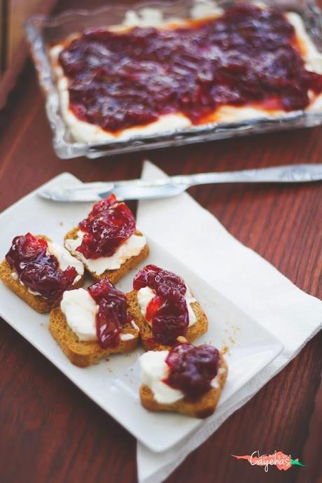 Canapés de Pimientos Caramelizados