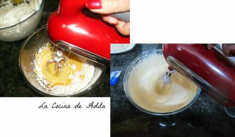 Bizcocho de almendras con cobertura de candy melts