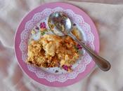Crumble peras jengibre