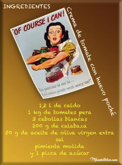 Crema de tomate con huevo poché Crema de tomate con huevo poché