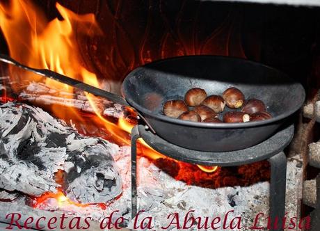 CASTAÑAS ASADAS EN CHIMENEA