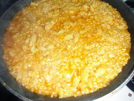 Arroz con rosada y calabacín