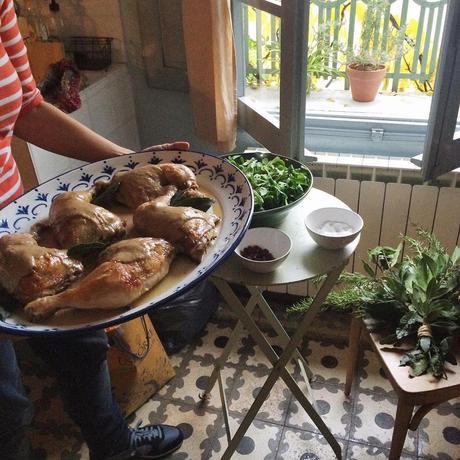 Pollo al horno con salsa de manzana Pollo al horno con salsa de manzana