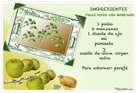 Pollo asado con manzana Pollo asado con manzana