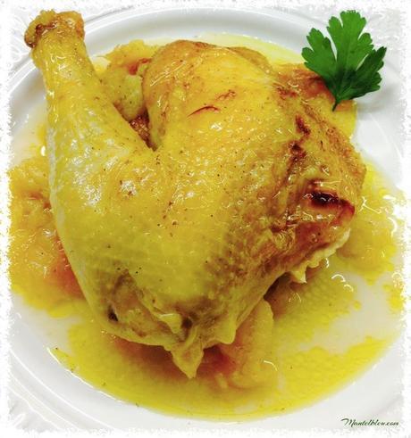 Pollo asado con manzana Pollo asado con manzana