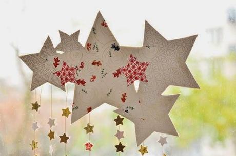 Siete adornos navideños de papel