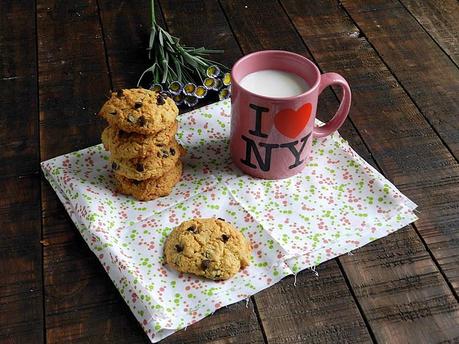 Cookies americanas con chips de chocolate