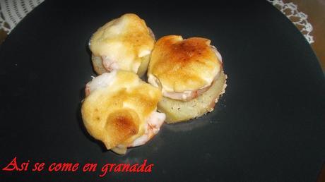 Souffle de patatas, langostinos y alioli {reto #ElAsaltablog invisible}