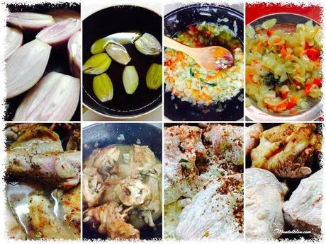 Paletilla de cordero en salsa con chalotas confitadas Paletilla de cordero en salsa con chalotas confitadas