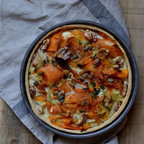 PASTEL SALADO DE CALABAZA Y NUECES