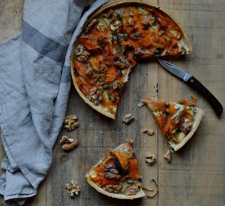 PASTEL SALADO DE CALABAZA Y NUECES