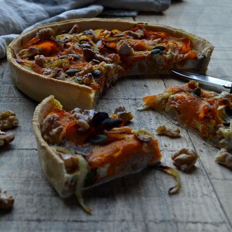 PASTEL SALADO DE CALABAZA Y NUECES