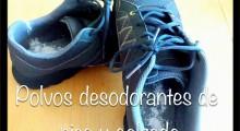 Desodorante en barra natural zapatillas de deporte con polvos desodorantes