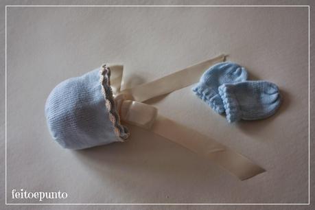 Complementos para bebé: braguita, capota y manoplas